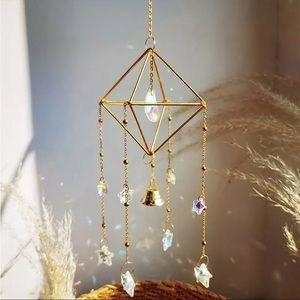 New Colorful Metal Rainbow Star Moon Wind Chimes Sun Catcher Window Home Decor